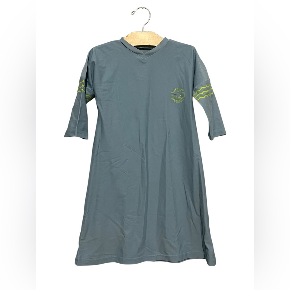 Crew Swim Girls V-Neck Swim Coverup Dress Size 7 Modest Tznius